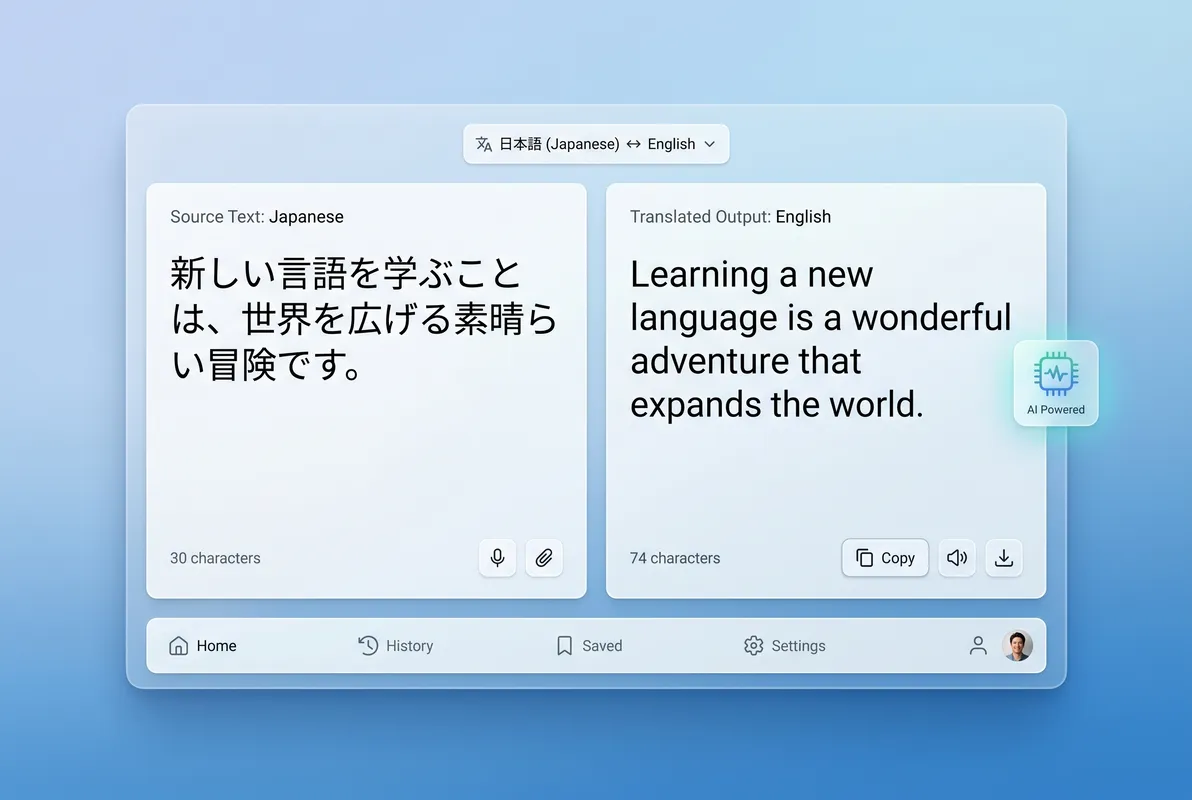 AI翻訳Webアプリケーション